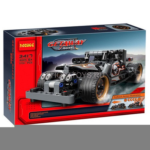 Конструктор DeCool ретро автомобиль с инерционным механизмом, 170 деталей - DL-3417 Конструктор DeCool ретро автомобиль с инерционным механизмом, 170 деталей - DL-3417