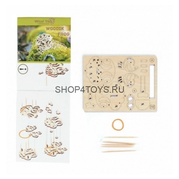 3D-пазл из дерева Wood Trick Вудик Лягушка - 1234-W1 3D-пазл из дерева Wood Trick Вудик Лягушка - 1234-W1