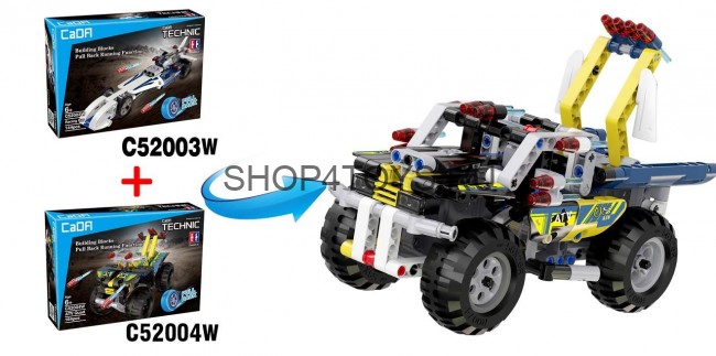 Конструктор Double E Cada Technics, гоночная машина, 144 детали, инерционная модель - C52003W Конструктор Double E Cada Technics, гоночная машина, 144 детали, инерционная модель - C52003W