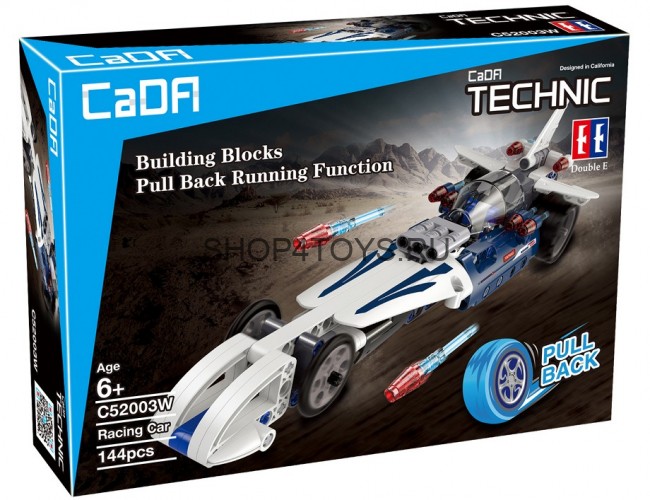 Конструктор Double E Cada Technics, гоночная машина, 144 детали, инерционная модель - C52003W Конструктор Double E Cada Technics, гоночная машина, 144 детали, инерционная модель - C52003W