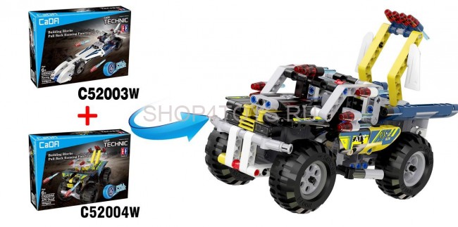 Конструктор Double E Cada Technics, гоночная машина, 144 детали, инерционная модель - C52003W Конструктор Double E Cada Technics, гоночная машина, 144 детали, инерционная модель - C52003W