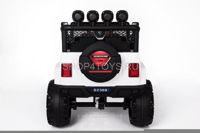 Двухместный полноприводный электромобиль White Jeep 12V 2.4G - S2388-W