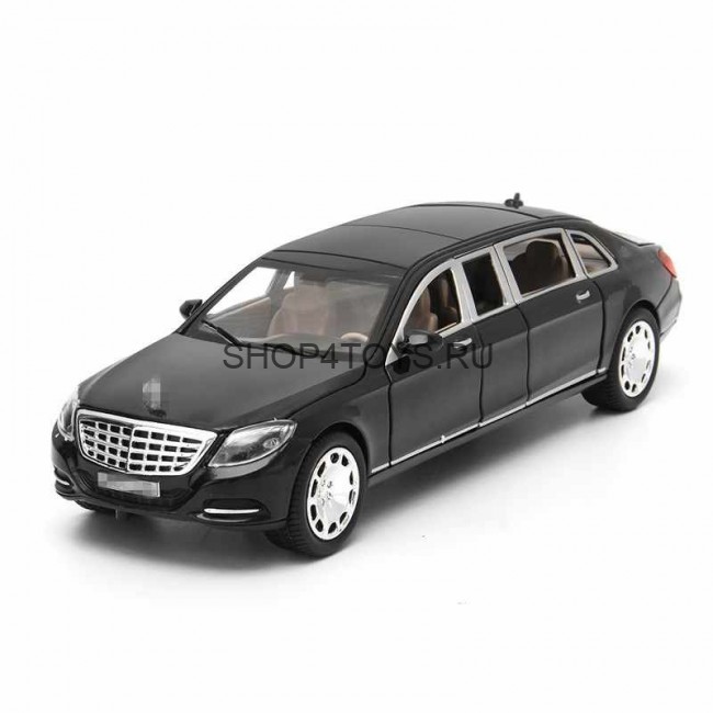 Металлическая модель Mercedes-Benz S600 Pullman Black (свет, звук, инерция) - M923T-6 Металлическая модель Mercedes-Benz S600 Pullman Black (свет, звук, инерция) - M923T-6