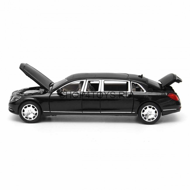 Металлическая модель Mercedes-Benz S600 Pullman Black (свет, звук, инерция) - M923T-6 Металлическая модель Mercedes-Benz S600 Pullman Black (свет, звук, инерция) - M923T-6