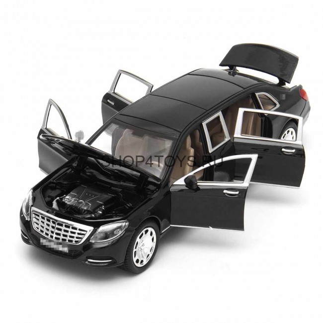 Металлическая модель Mercedes-Benz S600 Pullman Black (свет, звук, инерция) - M923T-6 Металлическая модель Mercedes-Benz S600 Pullman Black (свет, звук, инерция) - M923T-6
