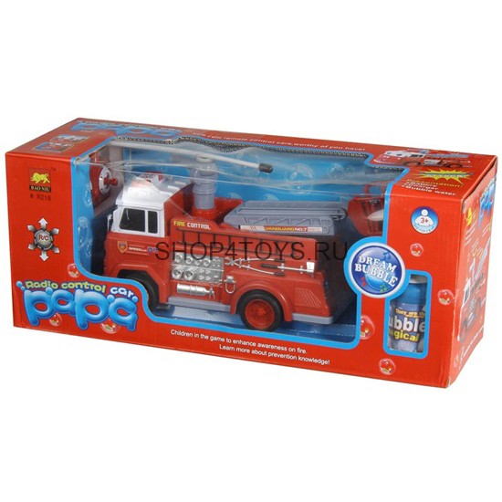 Радиоуправляемая пожарная машина с мыльными пузырями - R216