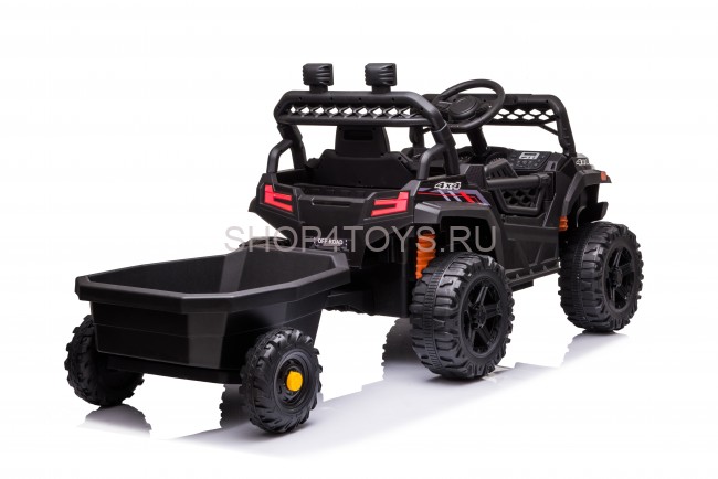 Детский электромобиль багги с прицепом (черный, 12В, 2WD, EVA, пульт) - BDM0929-BLACK-TRAILER Детский электромобиль багги с прицепом (черный, 12В, 2WD, EVA, пульт) - BDM0929-BLACK-TRAILER