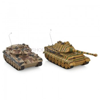 Радиоуправляемый танковый бой Русский Т90 и Немецкий KING TIGER - 99821 Набор из двух радиоуправляемых моделей танков, для танкового боя.