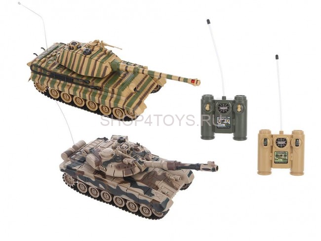 Радиоуправляемый танковый бой Русский Т90 и Немецкий KING TIGER - 99821