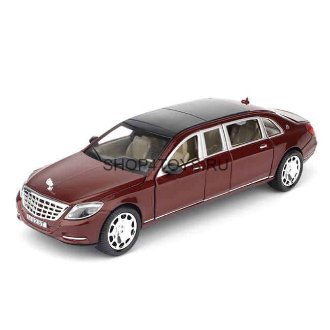 Металлическая модель Mercedes-Benz S600 Pullman Red (свет, звук, инерция) - M923T-6 Металлическая модель Mercedes-Benz S600 Pullman Red (свет, звук, инерция) - M923T-6