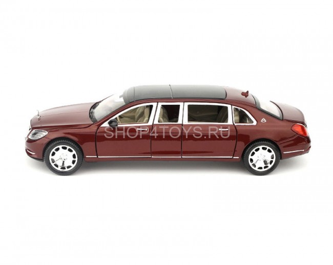Металлическая модель Mercedes-Benz S600 Pullman Red (свет, звук, инерция) - M923T-6 Металлическая модель Mercedes-Benz S600 Pullman Red (свет, звук, инерция) - M923T-6