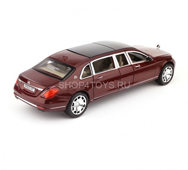 Металлическая модель Mercedes-Benz S600 Pullman Red (свет, звук, инерция) - M923T-6 Металлическая модель Mercedes-Benz S600 Pullman Red (свет, звук, инерция) - M923T-6