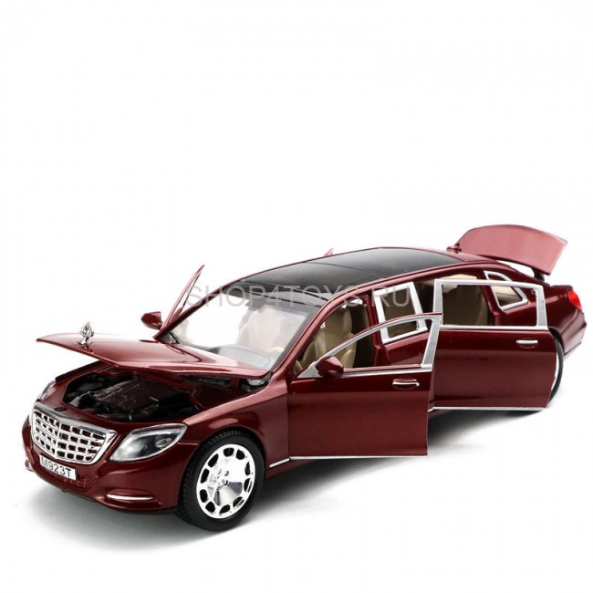 Металлическая модель Mercedes-Benz S600 Pullman Red (свет, звук, инерция) - M923T-6 Металлическая модель Mercedes-Benz S600 Pullman Red (свет, звук, инерция) - M923T-6