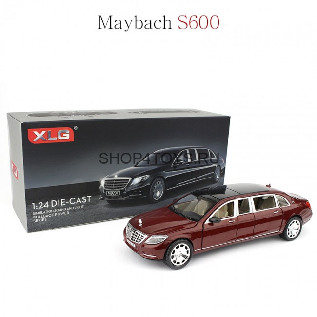 Металлическая модель Mercedes-Benz S600 Pullman Red (свет, звук, инерция) - M923T-6 Металлическая модель Mercedes-Benz S600 Pullman Red (свет, звук, инерция) - M923T-6