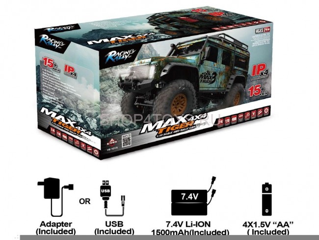 Радиоуправляемый краулер Huang Bo 4WD 1:10 RTR 2.4G - HB-ZP1001