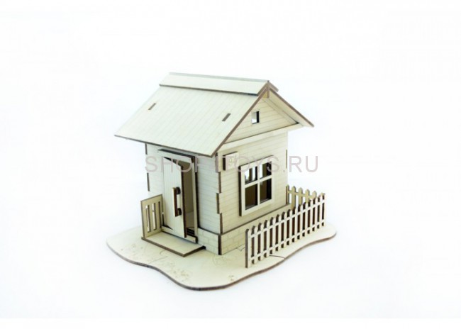 Конструктор 3D деревянный подвижный Lemmo Домик - Д-1