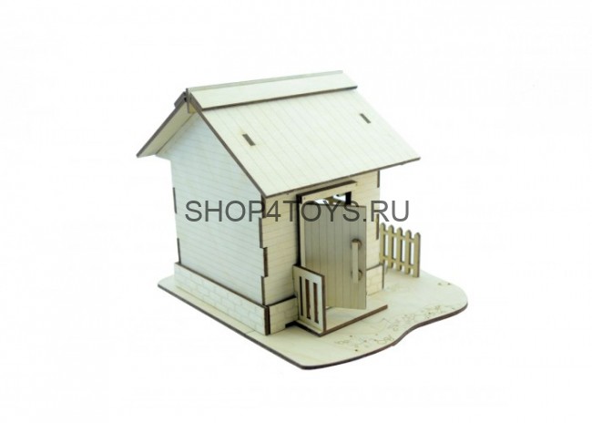 Конструктор 3D деревянный подвижный Lemmo Домик - Д-1