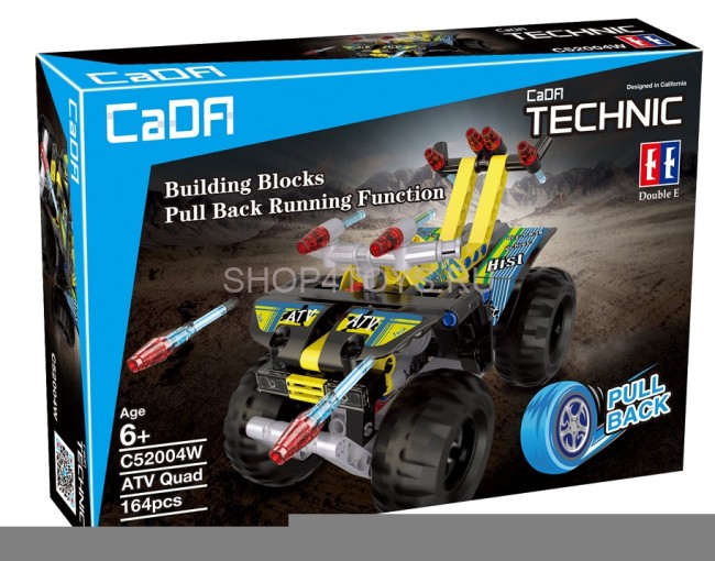 Конструктор Double E Cada Technics, квадроцикл, 164 детали, инерционная модель - C52004W Конструктор Double E Cada Technics, квадроцикл, 164 детали, инерционная модель - C52004W