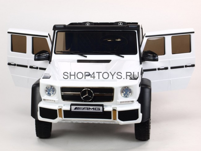 Двухместный электромобиль Mercedes Benz G63 6x6 4WD - ABL1801-WHITE Двухместный электромобиль Mercedes Benz G63 6x6 4WD - ABL1801-WHITE