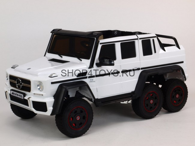 Двухместный электромобиль Mercedes Benz G63 6x6 4WD - ABL1801-WHITE Двухместный электромобиль Mercedes Benz G63 6x6 4WD - ABL1801-WHITE