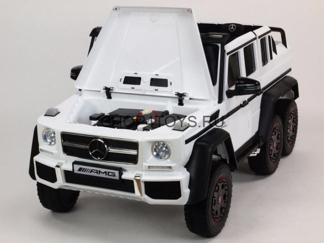 Двухместный электромобиль Mercedes Benz G63 6x6 4WD - ABL1801-WHITE Двухместный электромобиль Mercedes Benz G63 6x6 4WD - ABL1801-WHITE