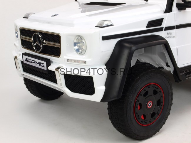 Двухместный электромобиль Mercedes Benz G63 6x6 4WD - ABL1801-WHITE Двухместный электромобиль Mercedes Benz G63 6x6 4WD - ABL1801-WHITE