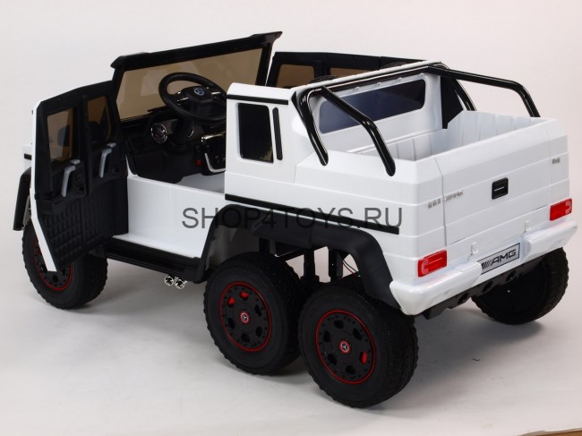 Двухместный электромобиль Mercedes Benz G63 6x6 4WD - ABL1801-WHITE Двухместный электромобиль Mercedes Benz G63 6x6 4WD - ABL1801-WHITE