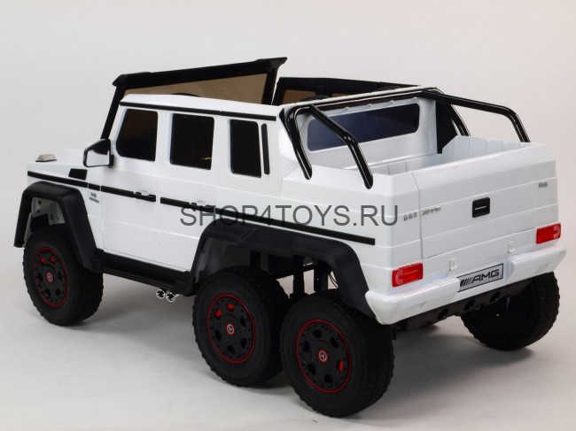 Двухместный электромобиль Mercedes Benz G63 6x6 4WD - ABL1801-WHITE Двухместный электромобиль Mercedes Benz G63 6x6 4WD - ABL1801-WHITE