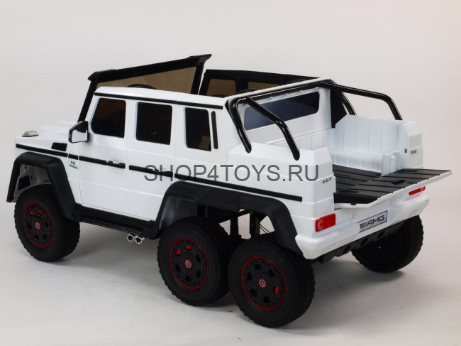 Двухместный электромобиль Mercedes Benz G63 6x6 4WD - ABL1801-WHITE Двухместный электромобиль Mercedes Benz G63 6x6 4WD - ABL1801-WHITE