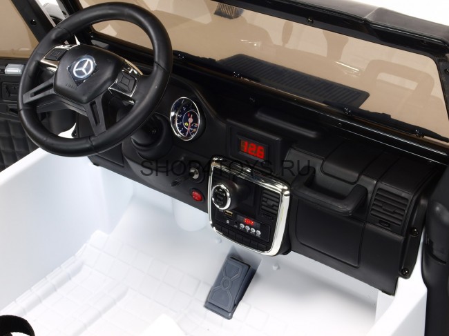 Двухместный электромобиль Mercedes Benz G63 6x6 4WD - ABL1801-WHITE Двухместный электромобиль Mercedes Benz G63 6x6 4WD - ABL1801-WHITE