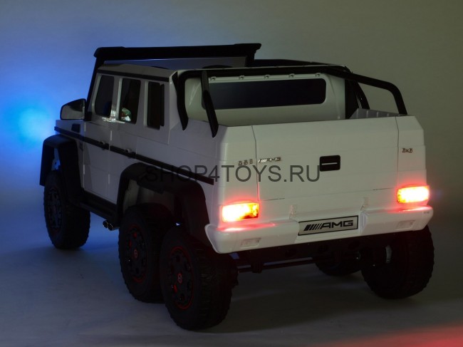 Двухместный электромобиль Mercedes Benz G63 6x6 4WD - ABL1801-WHITE Двухместный электромобиль Mercedes Benz G63 6x6 4WD - ABL1801-WHITE