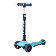 Самокат Трехколесный Складной, со Светящимися Колесами, Голубой - MSC-J072002P Самокат Трехколесный Складной, со Светящимися Колесами, Голубой - MSC-J072002P