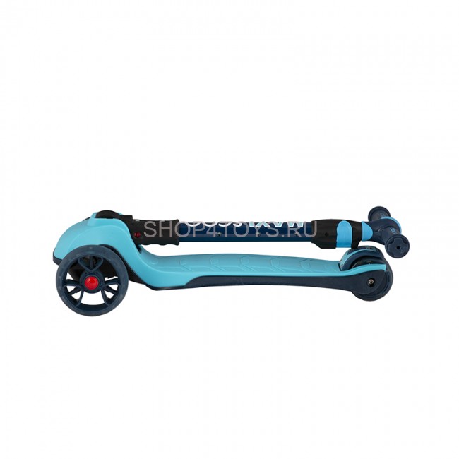 Самокат Трехколесный Складной, со Светящимися Колесами, Голубой - MSC-J072002P Самокат Трехколесный Складной, со Светящимися Колесами, Голубой - MSC-J072002P