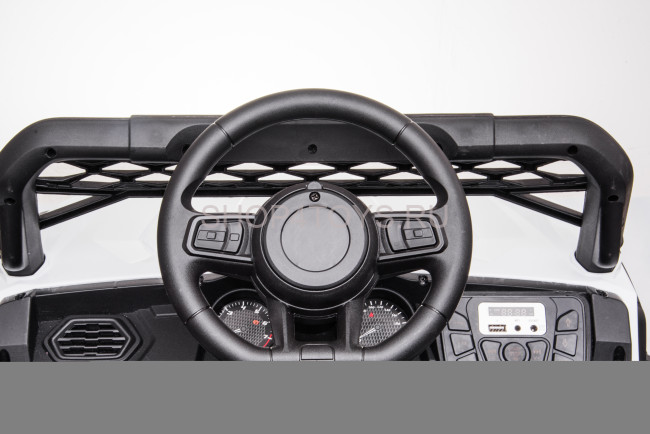 Детский электромобиль багги с прицепом (белый, 12В, 2WD, EVA, пульт) - BDM0929-WHITE-TRAILER