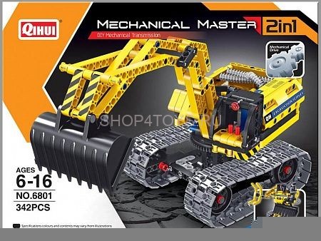 Конструктор 2 в 1 (экскаватор и робот) QiHui Technics 342 детали - QH6801