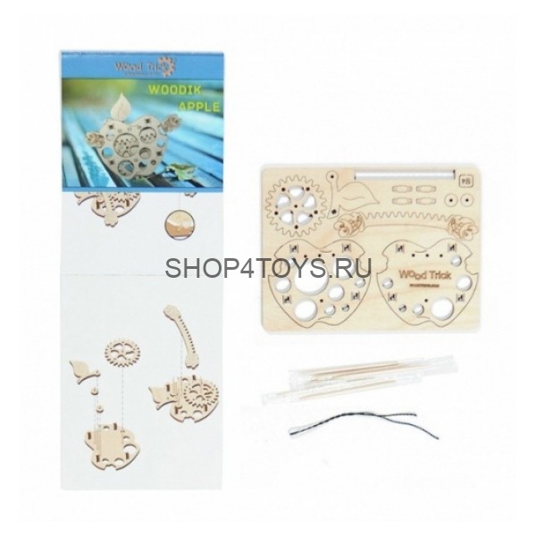 3D-пазл из дерева Wood Trick Вудик Яблоко - 1234-W4