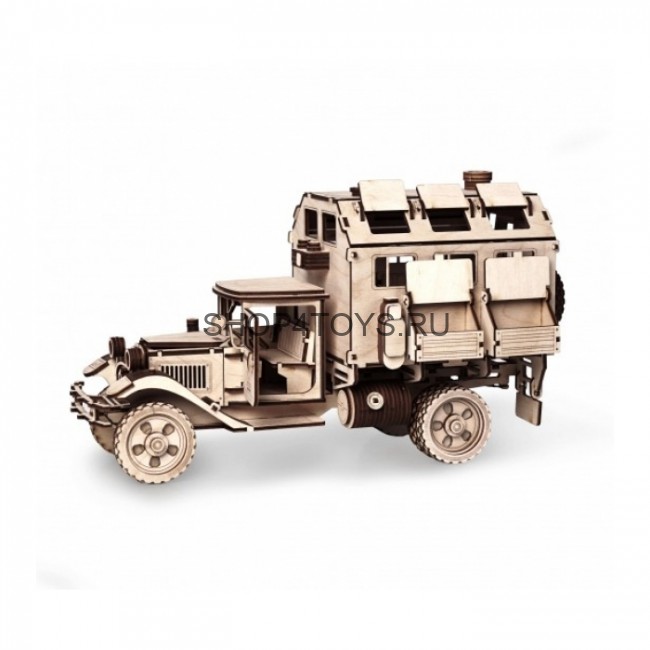 Конструктор 3D деревянный Lemmo ГАЗ-АА Кунг - 01-00