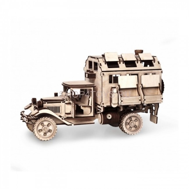 Конструктор 3D деревянный Lemmo ГАЗ-АА Кунг - 01-00