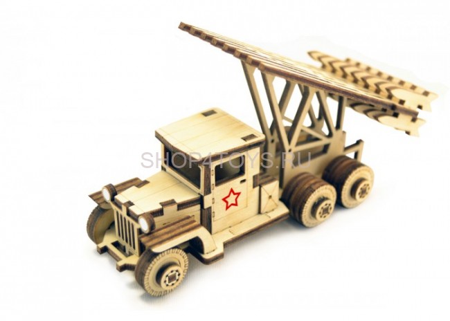 Конструктор 3D деревянный подвижный Lemmo Катюша - ЗИС-1 Конструктор 3D деревянный подвижный Lemmo Катюша - ЗИС-1
