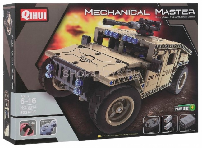 Радиоуправляемый конструктор военный джип QiHui Technics 4CH 2.4G 502 детали - QH8014 Радиоуправляемый конструктор военный джип QiHui Technics 4CH 2.4G 502 детали - QH8014