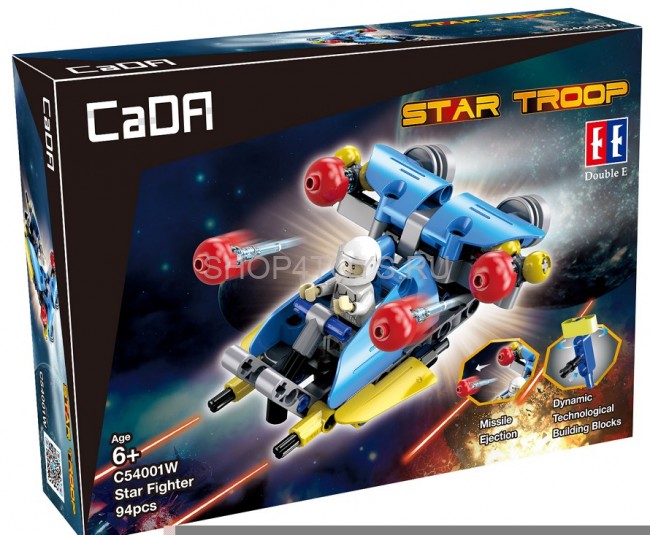 Конструктор Double E Cada Technics, космический корабль, 94 детали - C54001W Конструктор Double E Cada Technics, космический корабль, 94 детали - C54001W