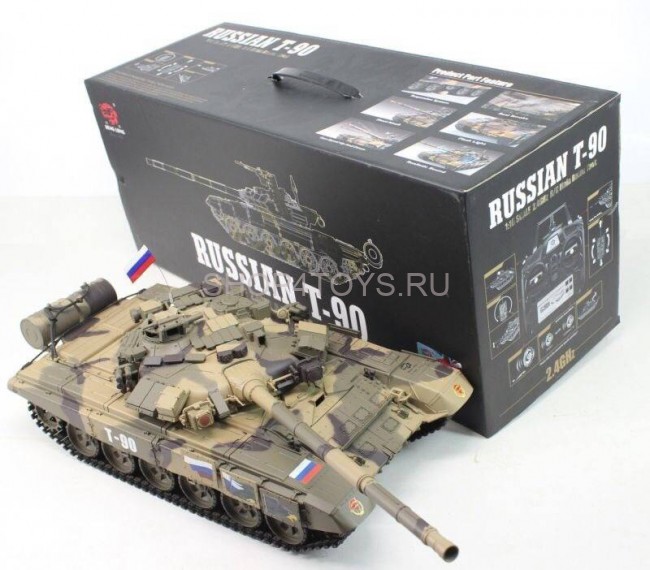 Радиоуправляемый танк Heng Long T90 Pro Russia 1:16 (ИК+Пневмо) 2.4G - 3938-1PRO-MS V6.0 Радиоуправляемый танк Heng Long T90 Pro Russia 1:16 (ИК+Пневмо) 2.4G - 3938-1PRO-MS V6.0
