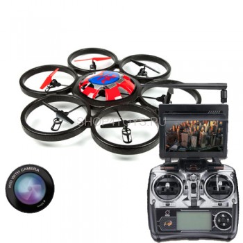 Радиоуправляемый гексакоптер WLtoys SkyWalker с HD камерой FPV 2.4G - V323 FPV Самый большой радиоуправляемый гексакоптер в линейке WLtoys с HD камерой и размером 81 см по диагонали. Камера передает изображение на пульт управления.