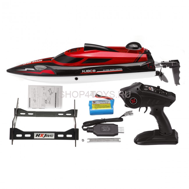 Радиоуправляемый катер Red SpeedBoat (36 см, 25 км/ч, 2.4G) - HJ808-A1 Радиоуправляемый катер Red SpeedBoat (36 см, 25 км/ч, 2.4G) - HJ808-A1