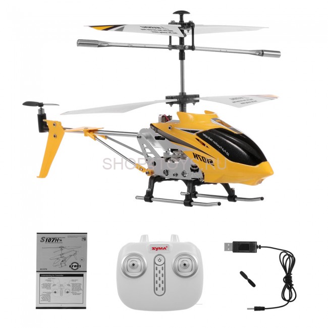 Радиоуправляемый вертолет Syma S107H Yellow 2.4G с функцией зависания - S107H Радиоуправляемый вертолет Syma S107H Yellow 2.4G с функцией зависания - S107H