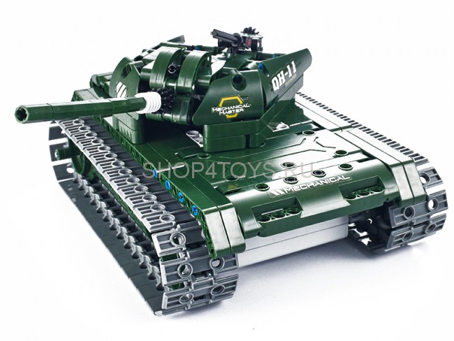 Радиоуправляемый конструктор танк QiHui Technics 4CH 2.4G 453 деталей - QH8011 Радиоуправляемый конструктор танк QiHui Technics 4CH 2.4G 453 деталей - QH8011