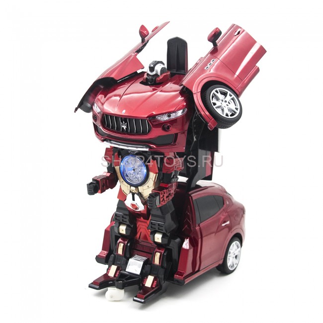 Радиоуправляемый трансформер Maserati Levante Red 1:14 (стреляет присосками) - MZ-2392PF