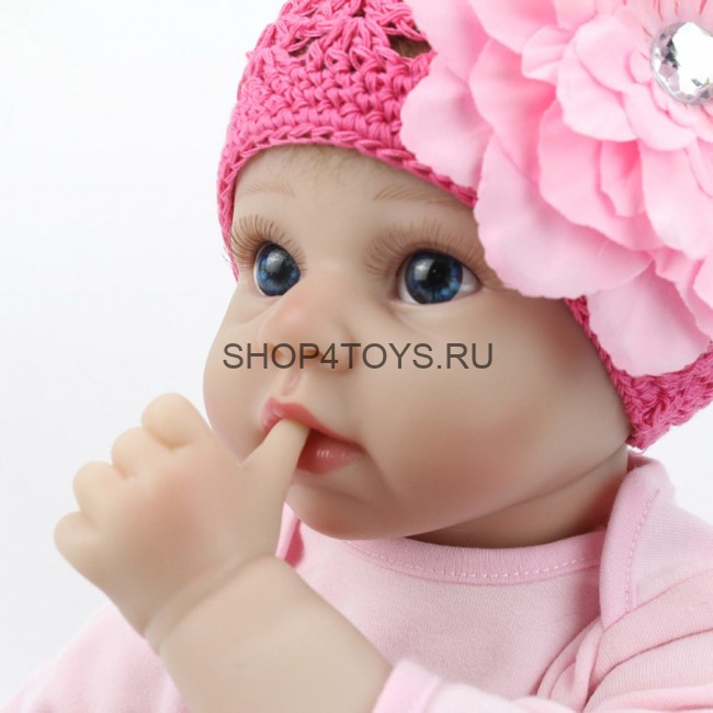 Кукла реборн Эмма 55 см сосет палец