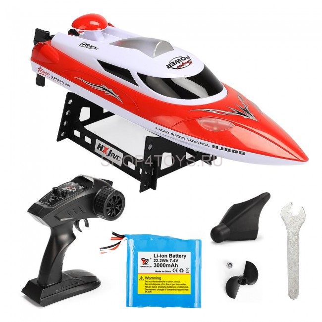 Радиоуправляемый катер Red SuNew (47 см, 35 км/ч, акб 3000 mAh, 2.4G) - HJ806B-A1 Радиоуправляемый катер Red SuNew (47 см, 35 км/ч, акб 3000 mAh, 2.4G) - HJ806B-A1