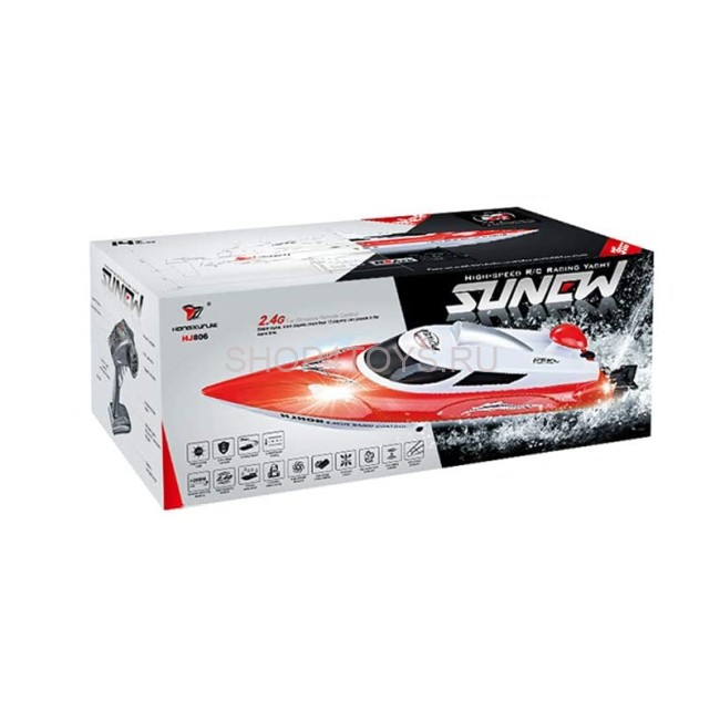 Радиоуправляемый катер Red SuNew (47 см, 35 км/ч, акб 3000 mAh, 2.4G) - HJ806B-A1 Радиоуправляемый катер Red SuNew (47 см, 35 км/ч, акб 3000 mAh, 2.4G) - HJ806B-A1